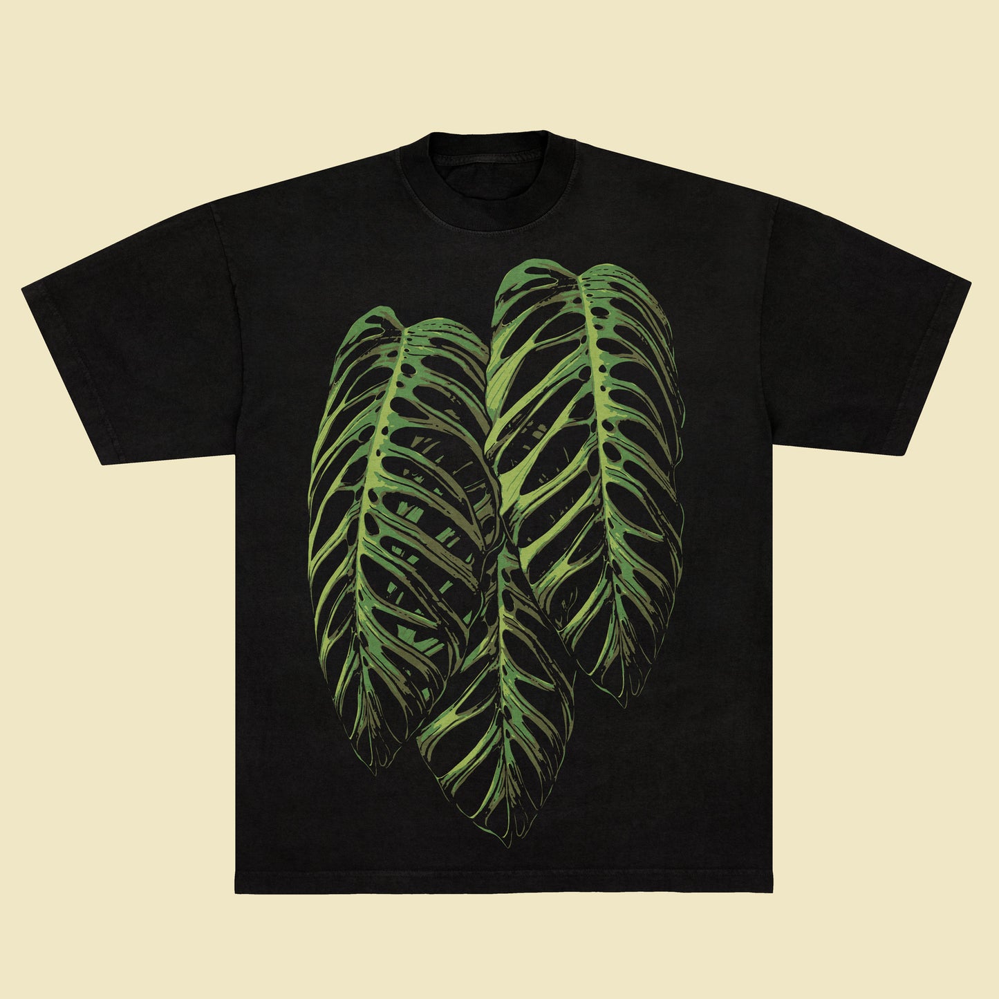 Monstera esqueleto - Black T-Shirt