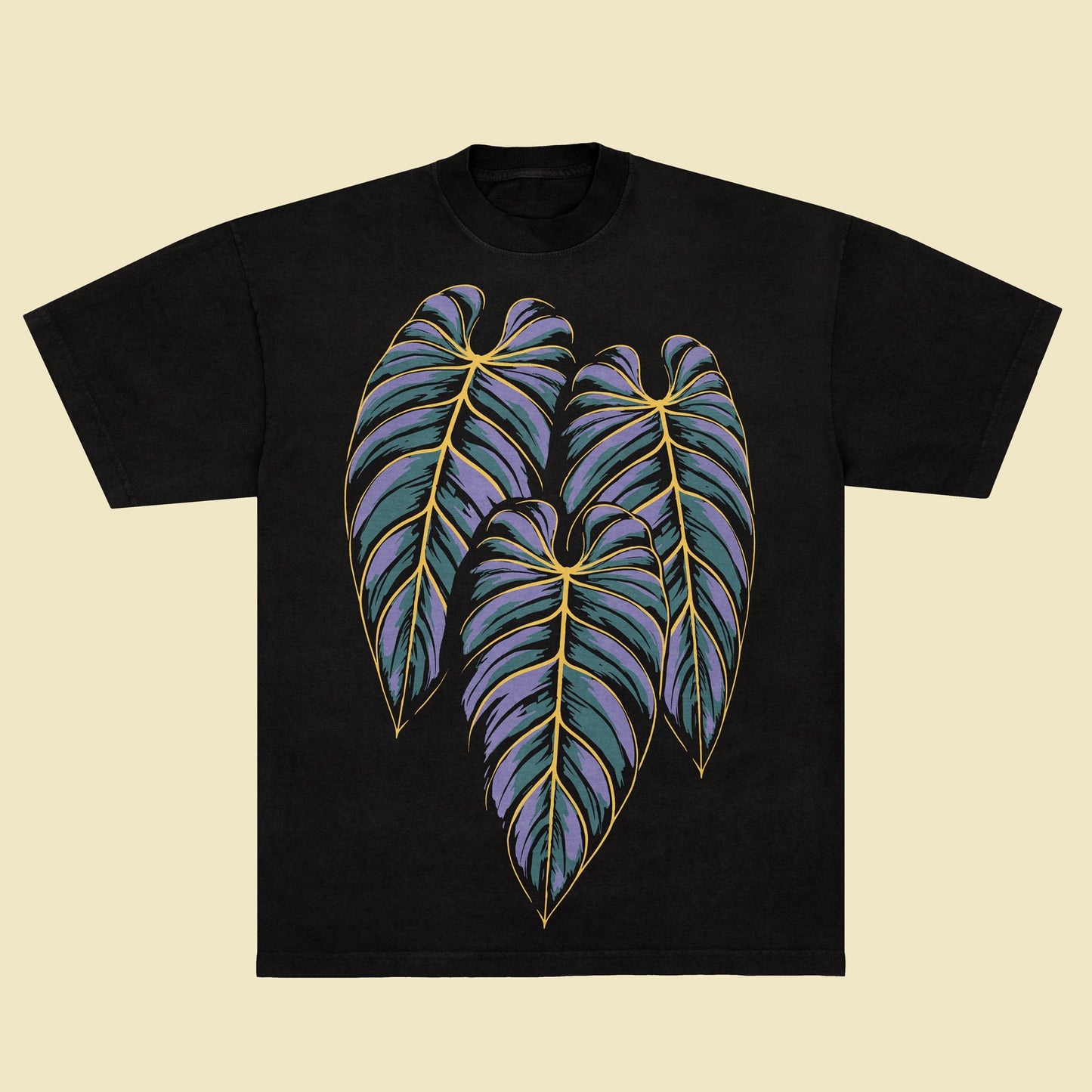 Philodendron melanochrysum - Black T-Shirt