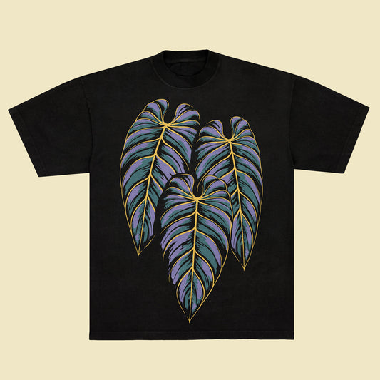 Philodendron melanochrysum - Black T-Shirt