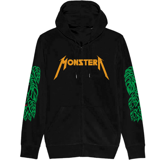 Monstera Metal Friends - Black Unisex ZIP Hoodie