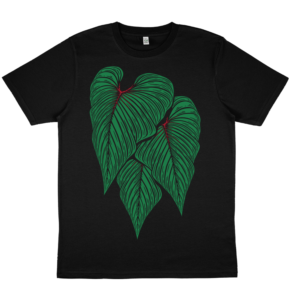 Philodendron Squamicaule - Black Oversize T-Shirt