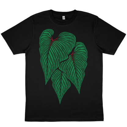 Philodendron Squamicaule - Black Oversize T-Shirt