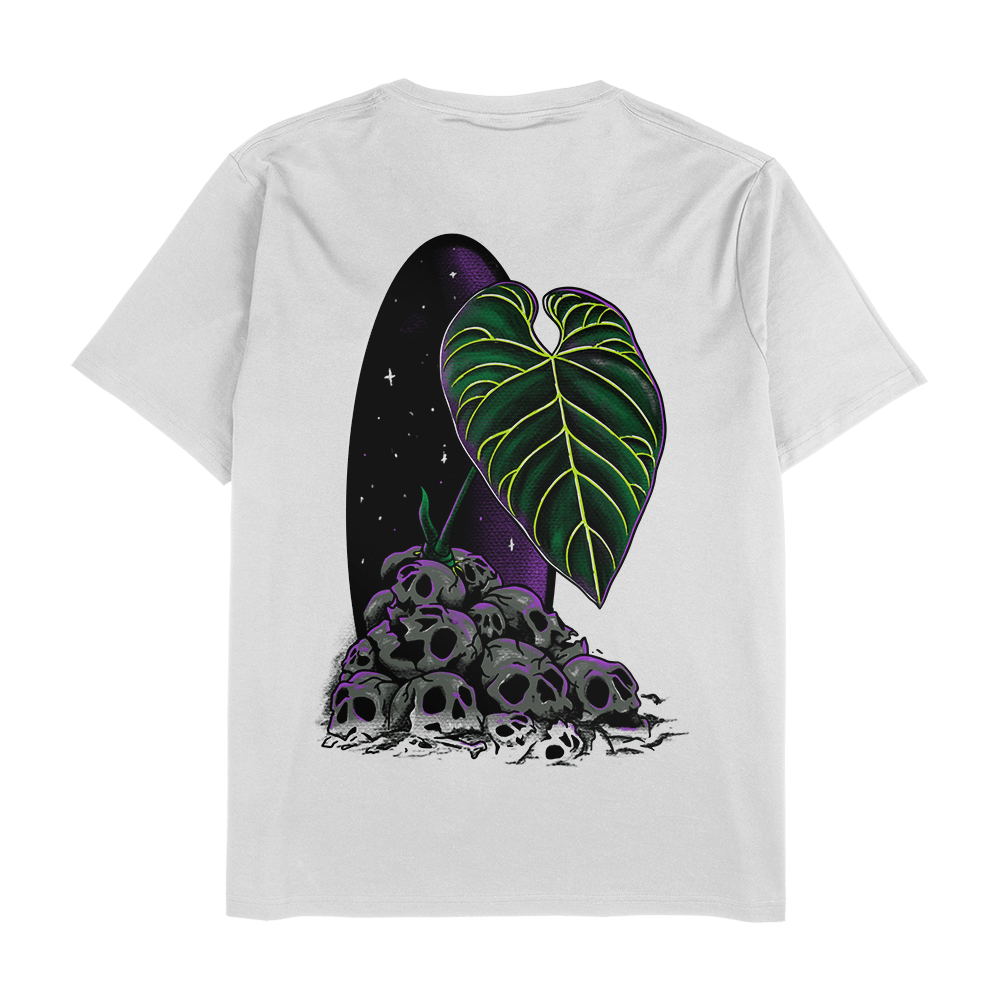 Anthurium⛧Regale - White Unisex T - Shirt - Tropics' Narcotics