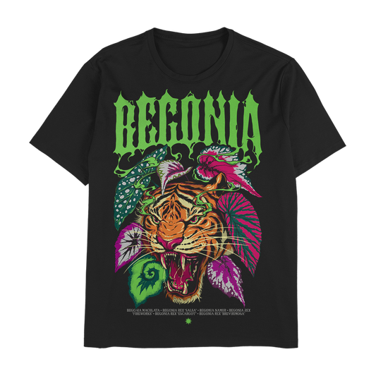 Begonia "el Tigre" - Black Unisex T-Shirt