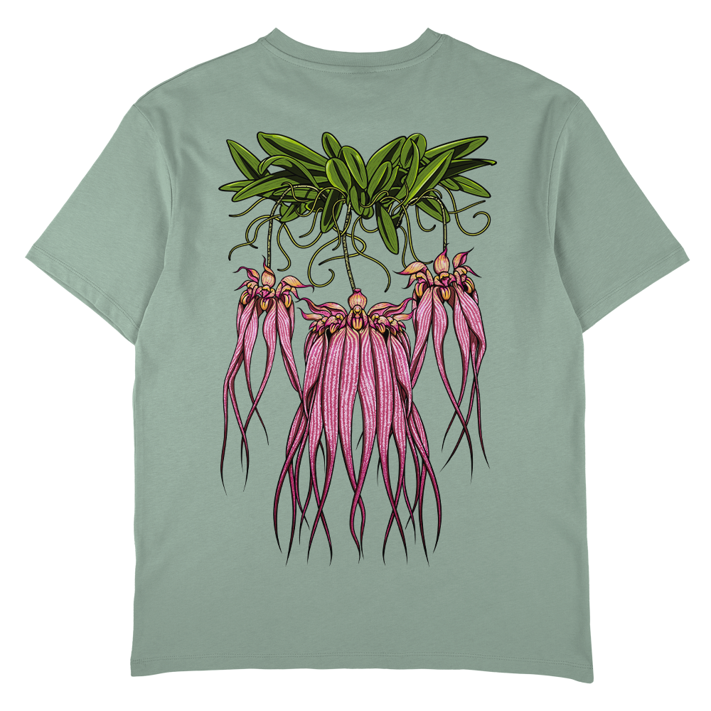 Bulbophyllum Longissimum - White/Mint Unisex T-Shirt