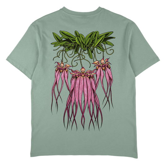 Bulbophyllum Longissimum - White/Mint Unisex T-Shirt