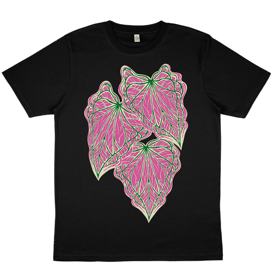 Caladium 'Thai Beauty' - Black Oversize T - Shirt - Tropics' Narcotics