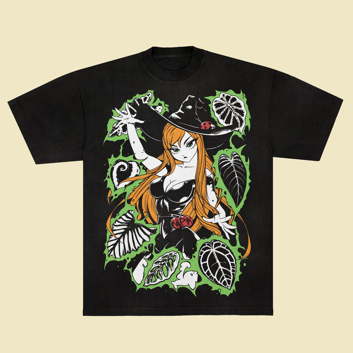 Green Witch - Black T-Shirt