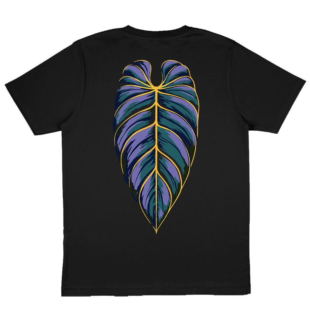 Philodendron Melanochrysum - Black Oversize T-Shirt