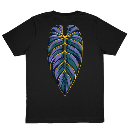 Philodendron Melanochrysum - Black Oversize T-Shirt