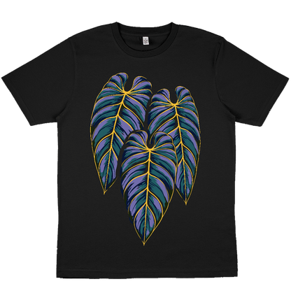 Philodendron Melanochrysum - Black Oversize T-Shirt