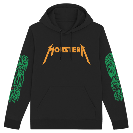 Monstera Metal Friends - Black Unisex Hoodie - Tropics' Narcotics