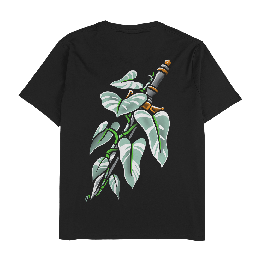 P. Hastatum 'Silver Sword' - Black Unisex T-Shirt - Tropics' Narcotics