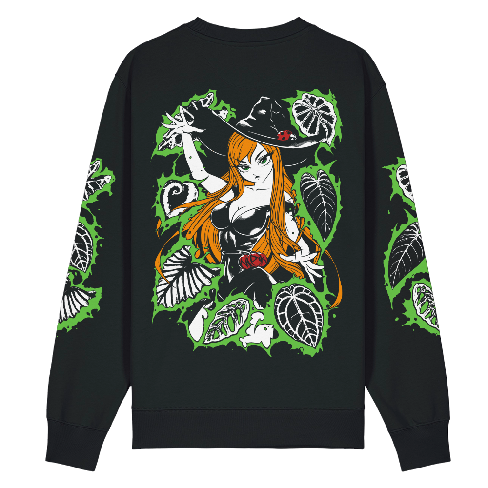 Green Witch - Unisex Black Sweatshirt