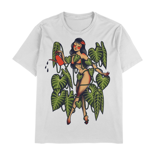 Traditional Plant Queen - White Unisex T-Shirt