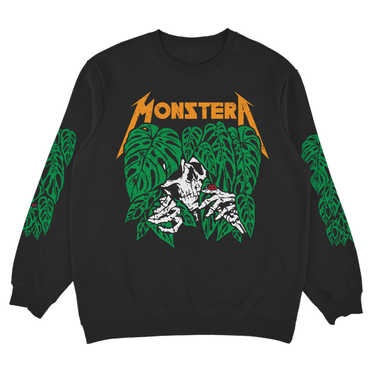 Monstera Metal Friends - Black Unisex Sweatshirt